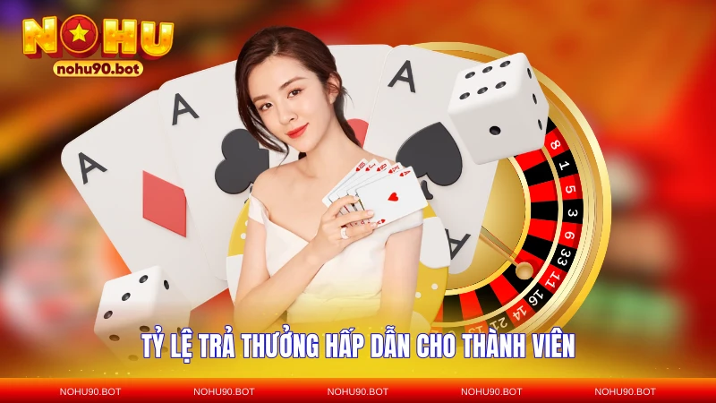 Tỷ lệ trả thưởng hấp dẫn cho thành viên